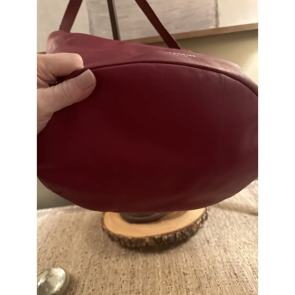 Coach Legacy Archival Red Bucket Hobo Bag Leather Turnlock Pocket G1269-21193